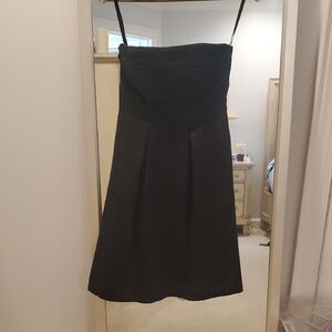 White House Black Market Black Pleated Cocktail Dress (34)